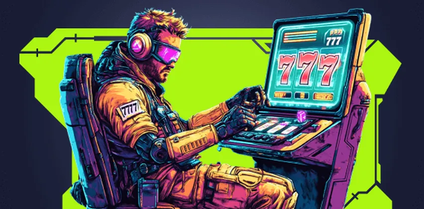 Betory welkomstbonus: speler aan een neon gokkast, beeld van het welkomstpakket